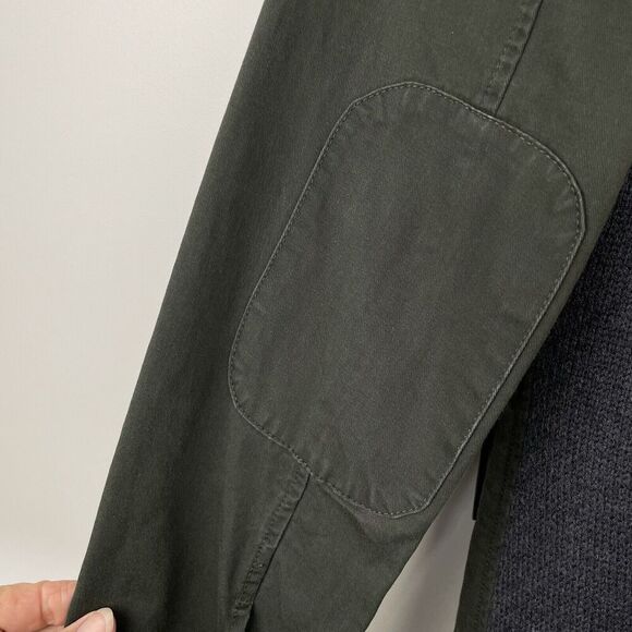 Anthropologie Left On Houston Utility Jacket Size XS Green w Aztec Knit Back - Picture 11 of 14